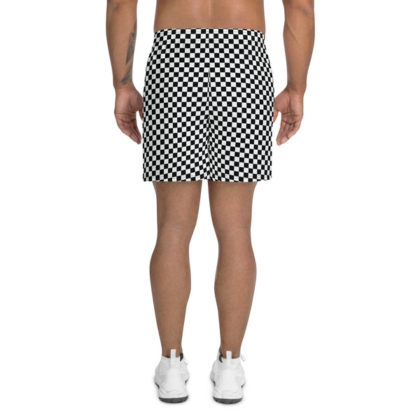 Checker Glitch Shorts: Black
