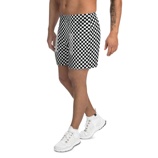 Checker Glitch Shorts: Black
