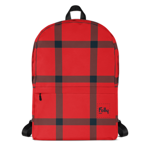 Big Plaid Backpack: Red