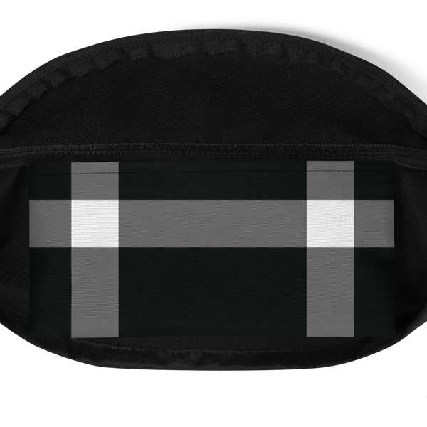 Big Plaid Waist Bag: Black
