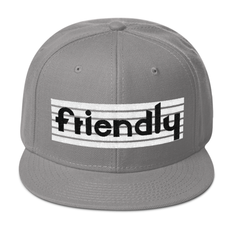 Friendly Snapback Hat: Lt Grey