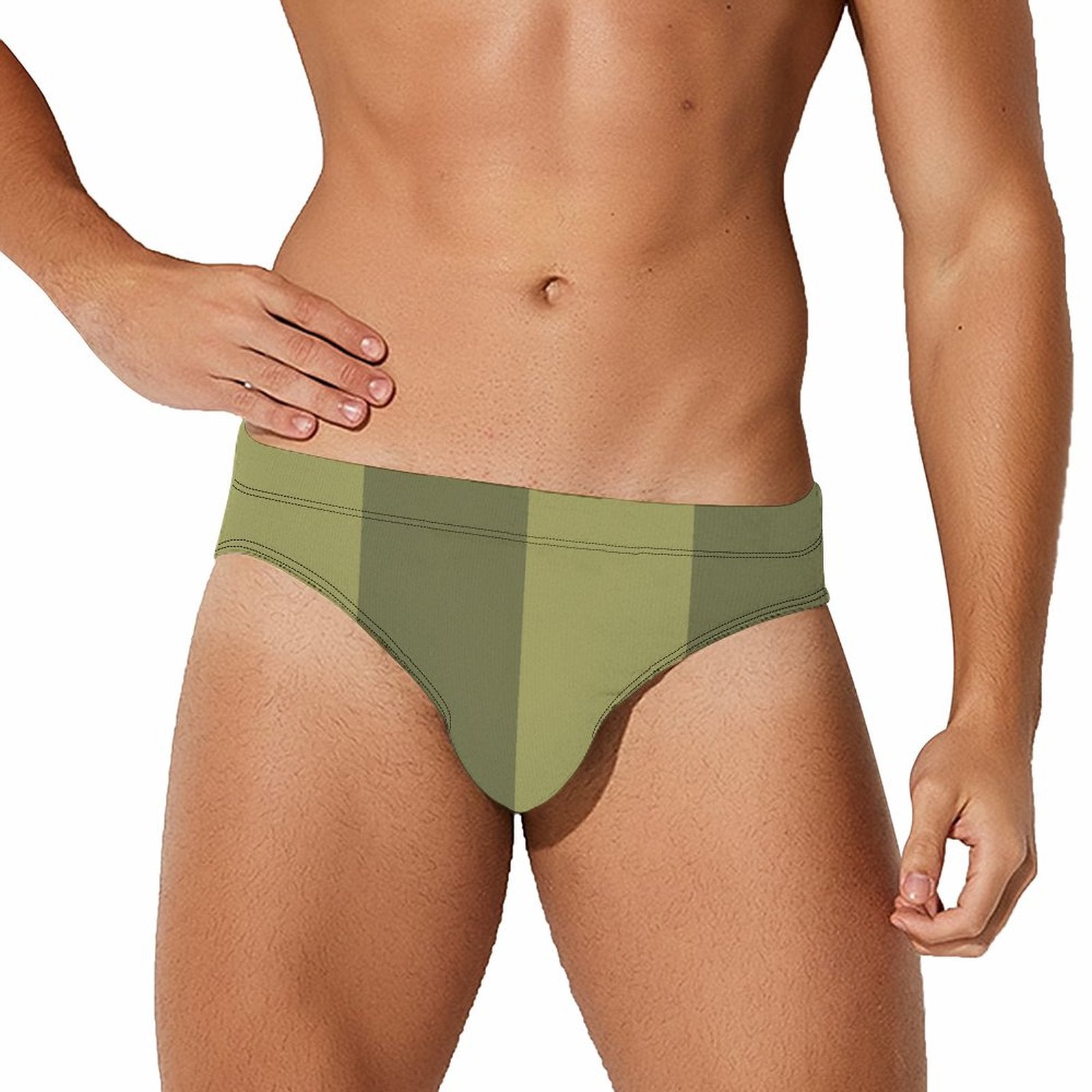 Big Stripe Speedo: Olive