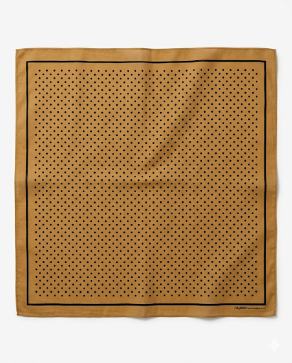 Dot Handkerchief: Camel / Black