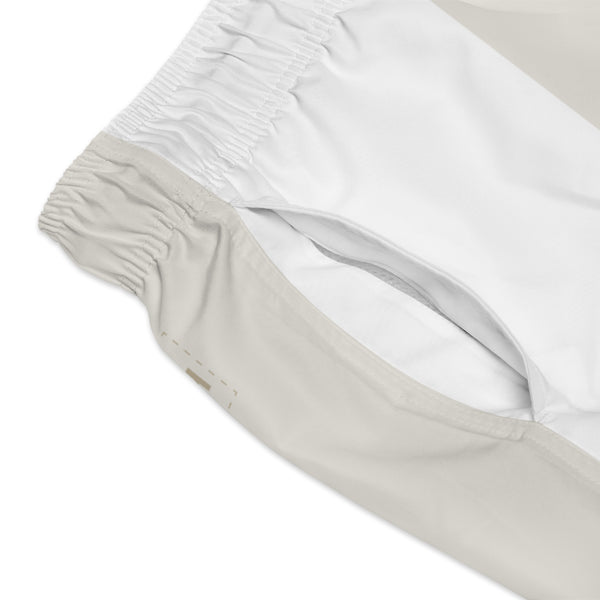 Big Stripe Swim Trunk: White