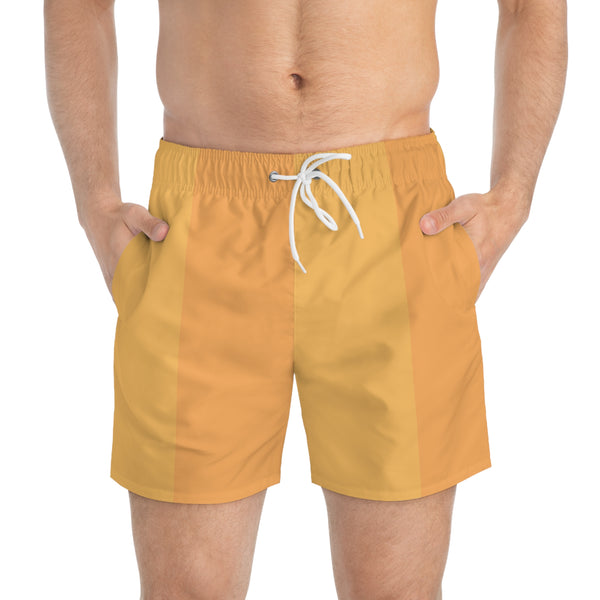 Big Stripe Swim Trunk: Gold