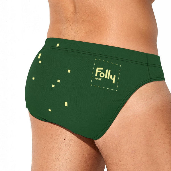 8 Bit Beetle Speedo: Forest / Yellow
