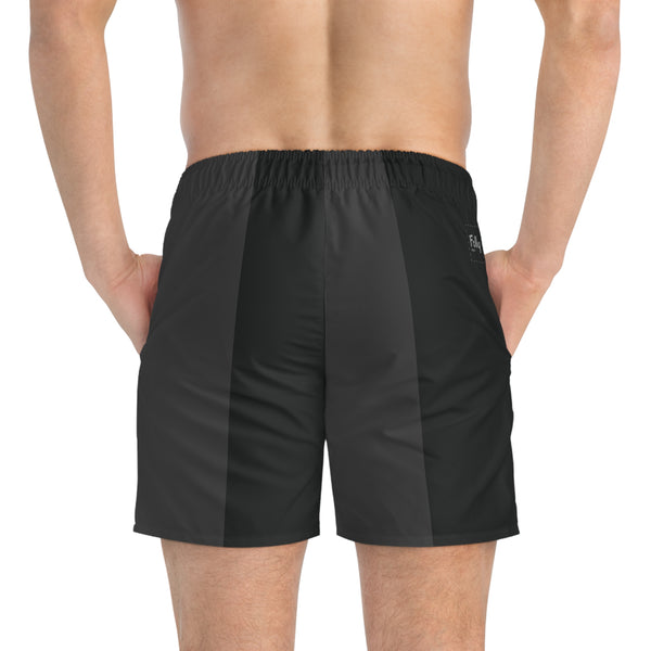 Big Strip Swim Trunk: Black