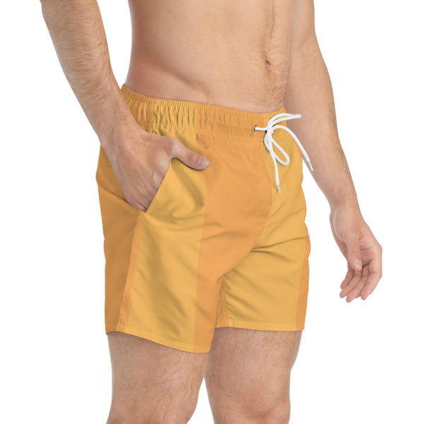 Big Stripe Swim Trunk: Gold