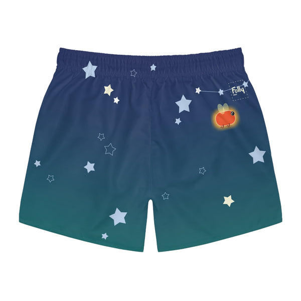 Stars & Fireflies Swim Trunks: Navy / Forest