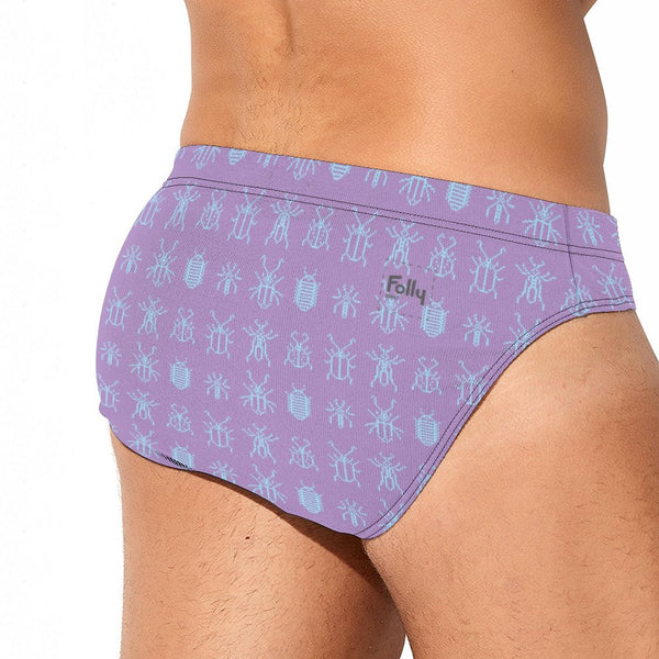 8 Bit Bugs Speedo: Washed Purple / Ice