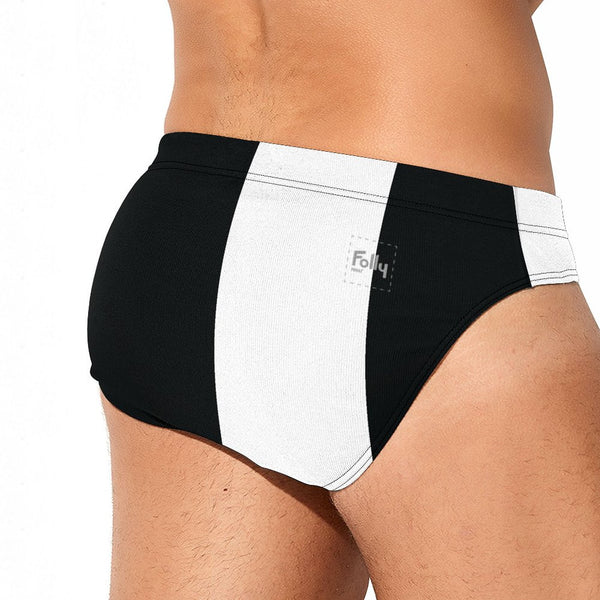 Big Stripe Speedo: Black / White