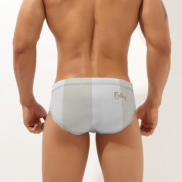 Big Stripe Speedo: White