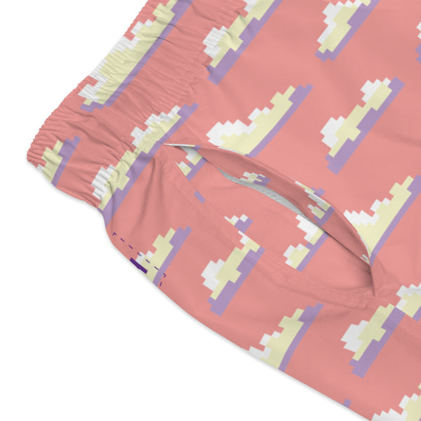 8 Bit Clouds Swim Trunks: Sunset