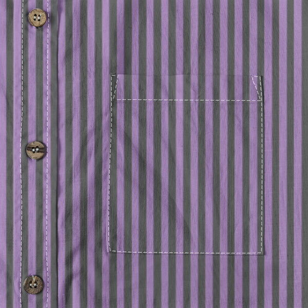 Duo Stripe Long Sleeve Shirt: Lavender / Slate