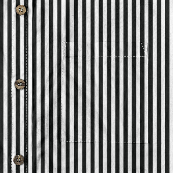 Duo Stripe Long Sleeve Shirt: Black / White