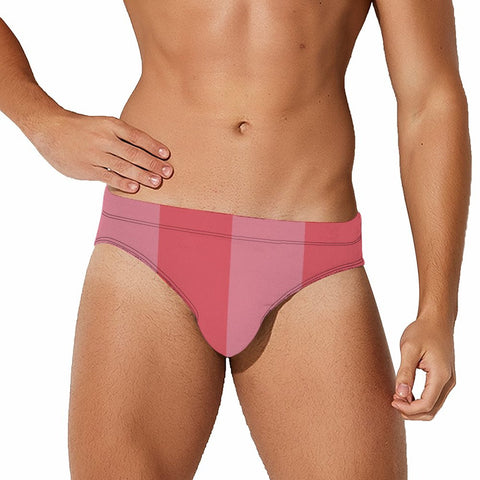 Big Stripe Speedo: Washed Red