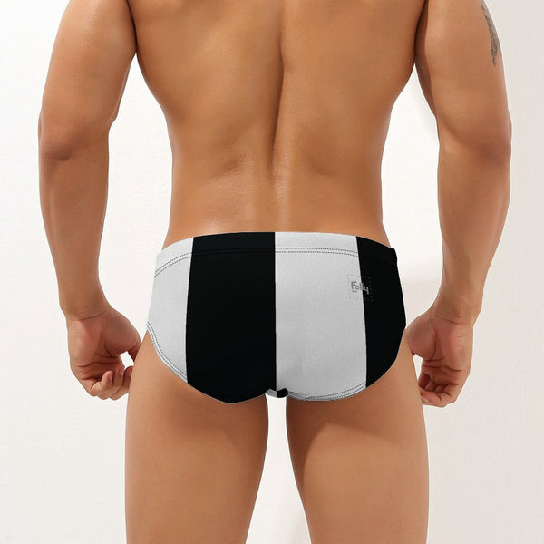 Big Stripe Speedo: Black / White