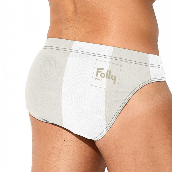 Big Stripe Speedo: White