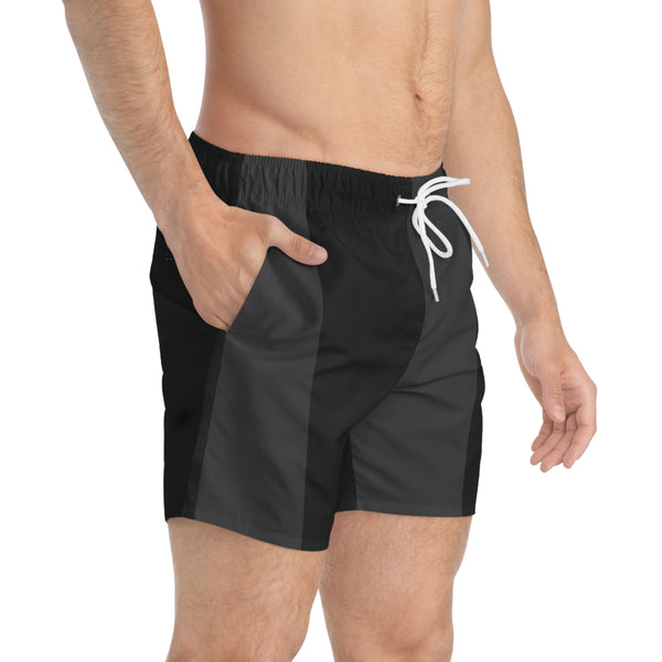 Big Strip Swim Trunk: Black