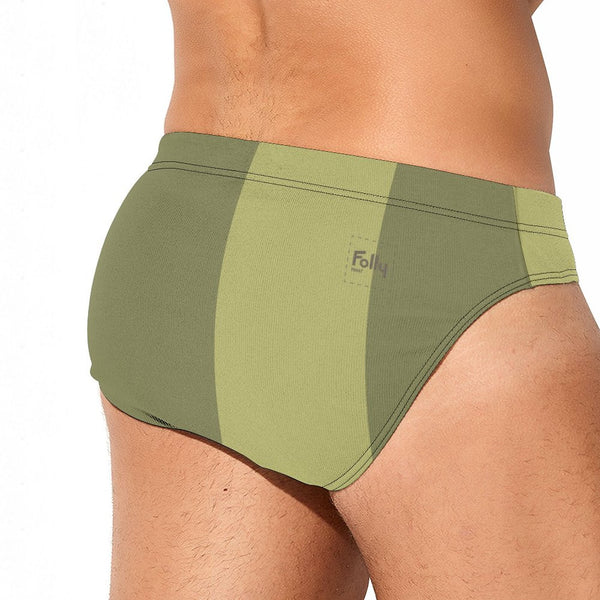 Big Stripe Speedo: Olive