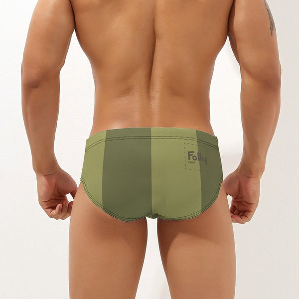 Big Stripe Speedo: Olive