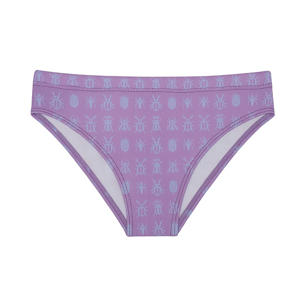 8 Bit Bugs Swim Brief: Washed Purple / Ice