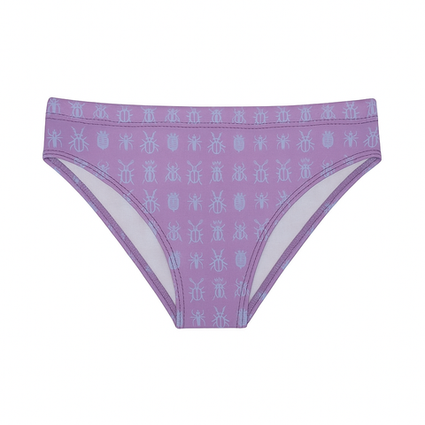 8 Bit Bugs Swim Brief: Washed Purple / Ice