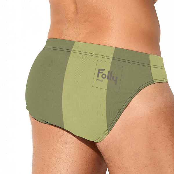 Big Stripe Speedo: Olive