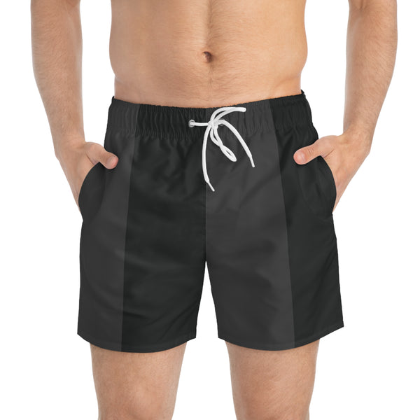 Big Strip Swim Trunk: Black