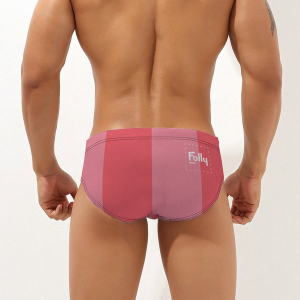 Big Stripe Speedo: Washed Red
