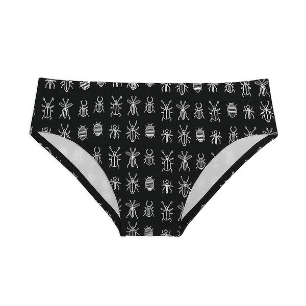 8 Bit Bugs Swim Brief: Black / White