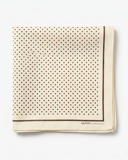 Dot Handkerchief: Cream