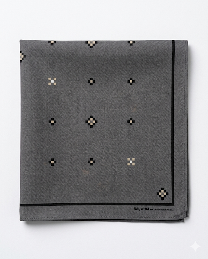 Geo Handkerchief: Grey Slate