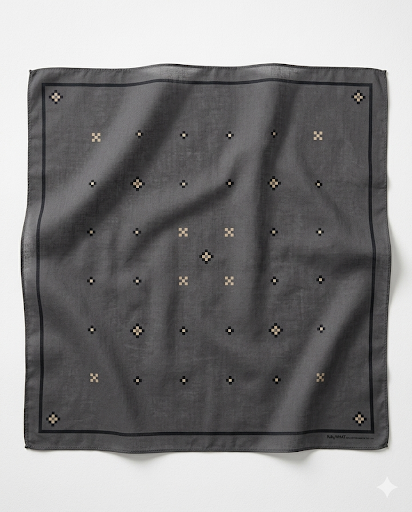 Geo Handkerchief: Grey Slate