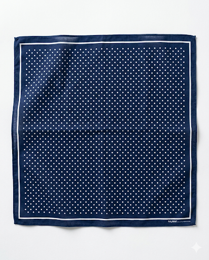 Dot Handkerchief: Navy