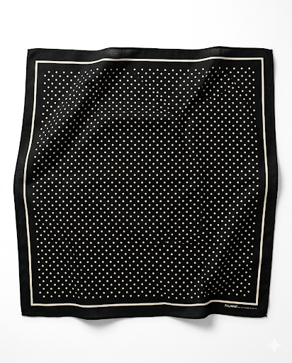 Dot Handkerchief: Black