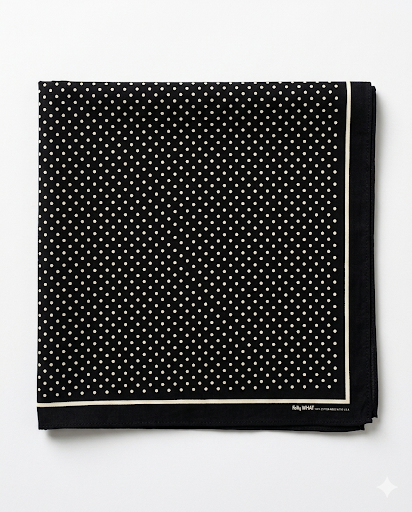 Dot Handkerchief: Black