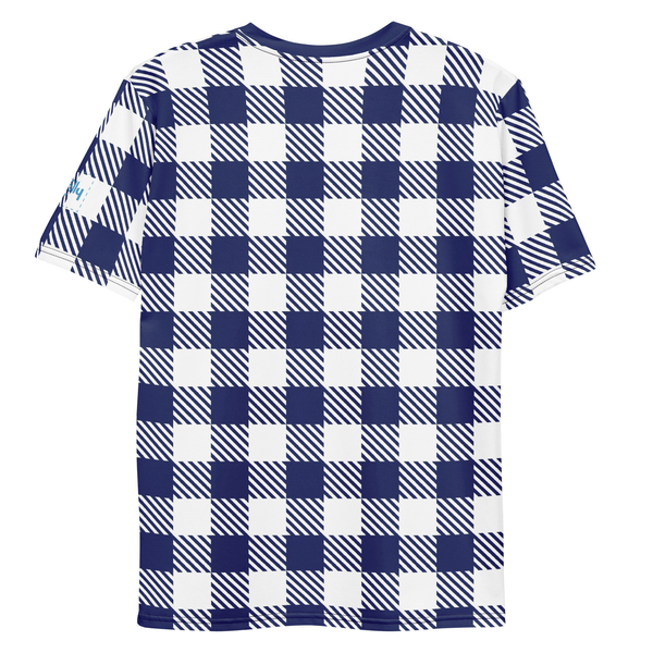 B____ Plaid t-shirt: Navy