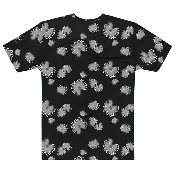 Camiseta flores: Negra