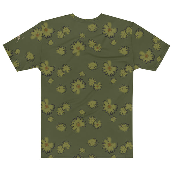 Flower t-shirt: Olive