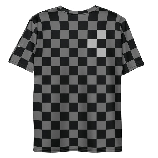 Check Glitch t-shirt: Black