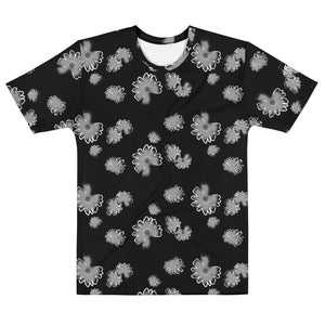 Camiseta flores: Negra