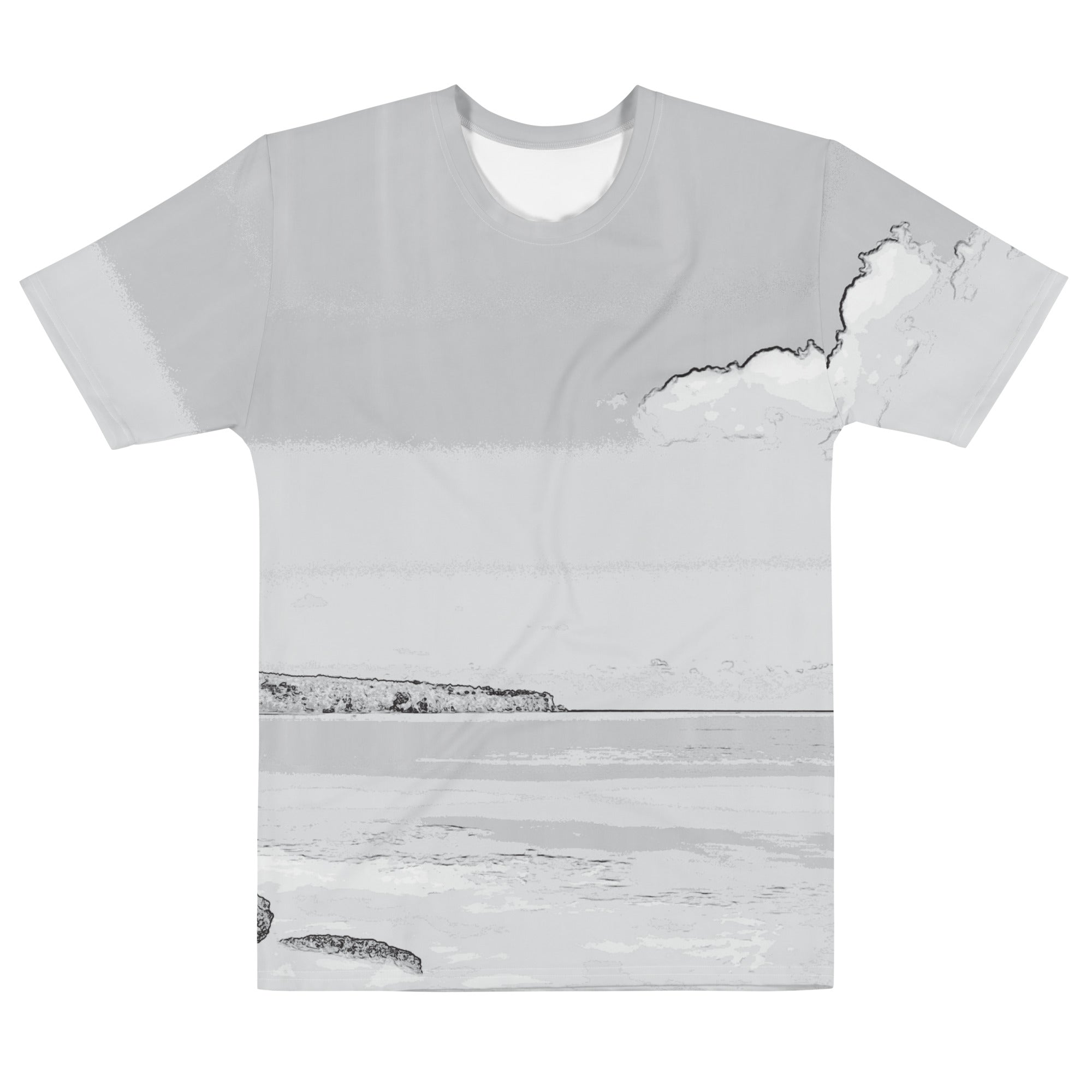 T-shirt imprimé planète gris