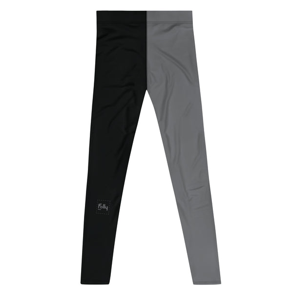 Split Leggings: Black & Grey