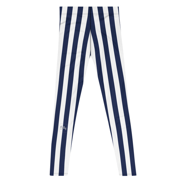 Legging à grandes rayures : bleu marine