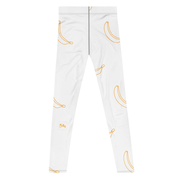 Banana Leggings: White/Gold