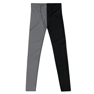 Split Leggings: Black & Grey