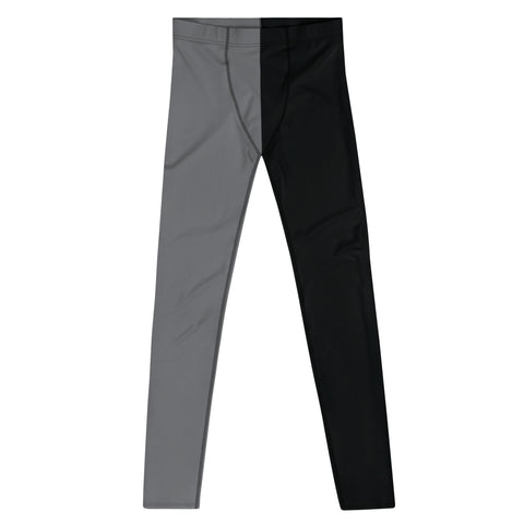 Split Leggings: Black & Grey