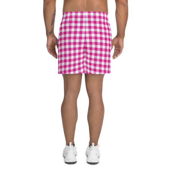 B____ Pink Plaid Shorts: Hot Pink