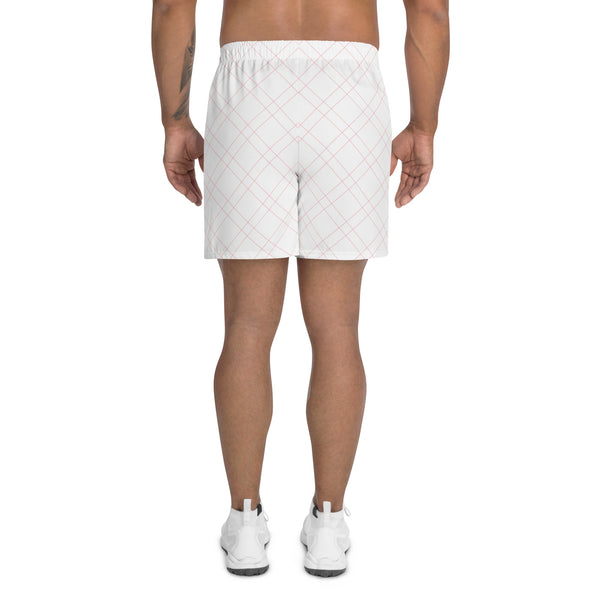 X-Ray Plaid Athletic Shorts: White